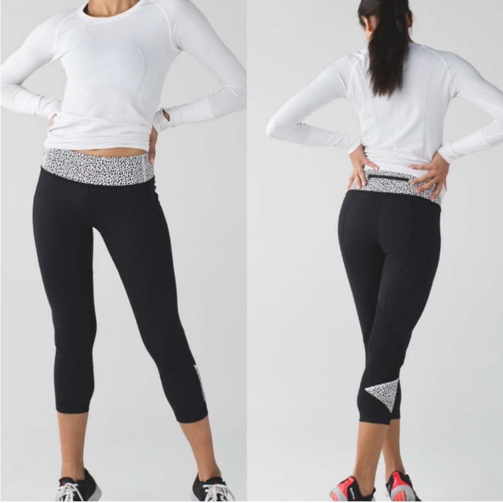 Lululemon Black & White Cropped Leggings